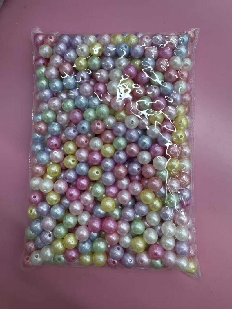 5-1 DIY round beads, with a frosted pearl texture.